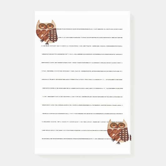 Notes Owls Post-it Klebezettel (Vorderseite)