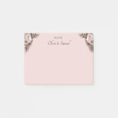 Notes Pink Roses & Doves Wedding Post-it Klebezettel (Vorderseite)