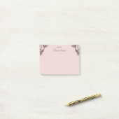 Notes Pink Roses & Doves Wedding Post-it Klebezettel (Auf Schreibtisch)