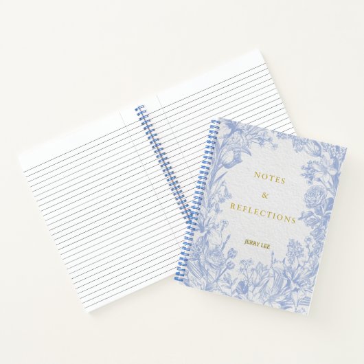 'Notes & Reflections' Personalised Botanical Notizblock (Innenseite)