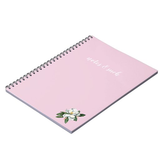 "Notes & Solche" Magnolia-Notebook Notizblock (Linke Seite)