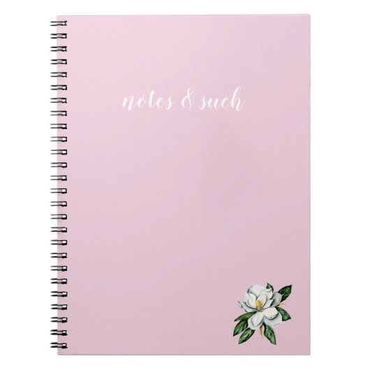 "Notes & Solche" Magnolia-Notebook Notizblock (Vorderseite)