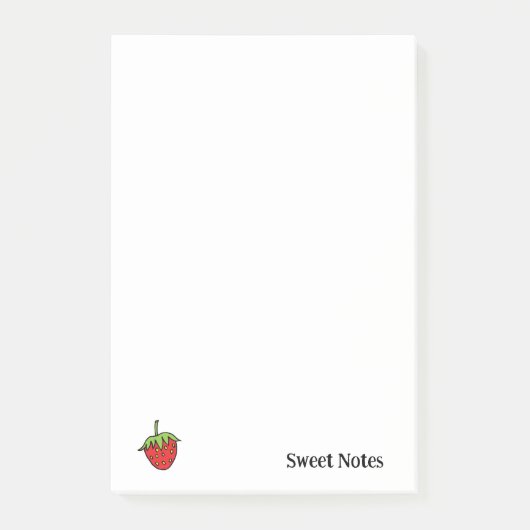 Notes Strawberry Fruit Post-it Klebezettel (Vorderseite)