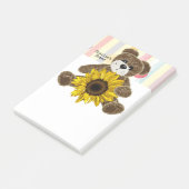 Notes Teddy Bear Sunflower Post-it Klebezettel (angewinkelt)