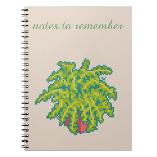 Notes to remember, Fern, varen, pixel art Notizblock (Vorderseite)