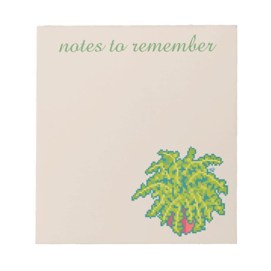 Notes to remember, Fern, varen, pixel art Notizblock (Vorderseite)