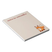 Notes to remember, Fox, vosje Notizblock (angewinkelt)