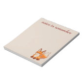 Notes to remember, Fox, vosje Notizblock (Rotiert)