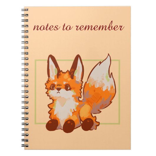 Notes to remember, Fox, vosje Notizblock (Vorderseite)