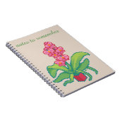 Notes to remember, orchid , pixel art notizblock (Rechte Seite)