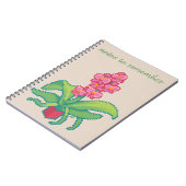 Notes to remember, orchid , pixel art notizblock (Linke Seite)