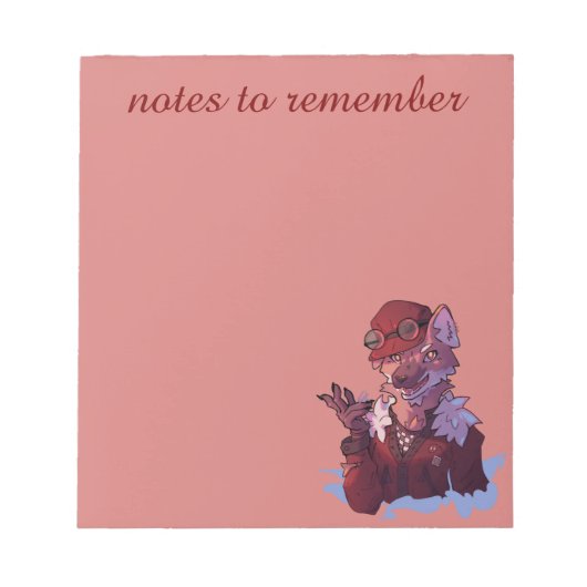 Notes to remember, vos, Fox Notizblock (Vorderseite)