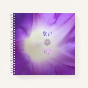 "Notes to self" Lila Morning Glory Notebook Notizblock