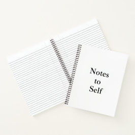 Notes to Self"Minimalist Hardcover Spiral Notebook Notizblock