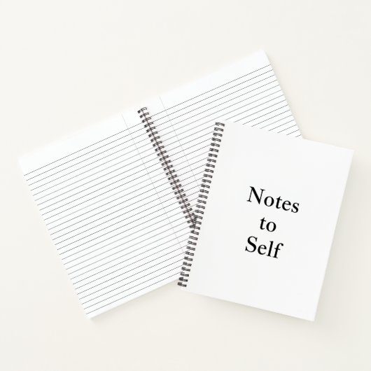 Notes to Self"Minimalist Hardcover Spiral Notebook Notizblock (Innenseite)