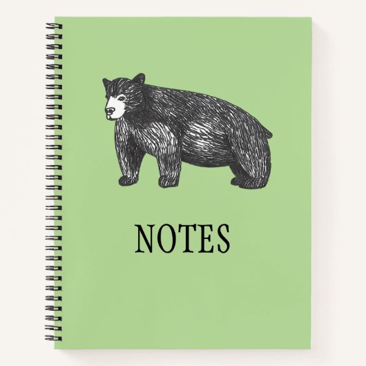 Notes Ursus americanus Black Bear Notizblock (Vorderseite)