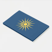 Notes with flag of Macedonia, Greece Post-it Klebezettel (angewinkelt)