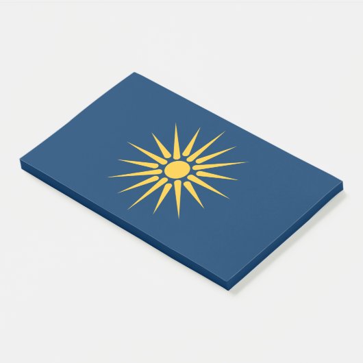Notes with flag of Macedonia, Greece Post-it Klebezettel (angewinkelt)