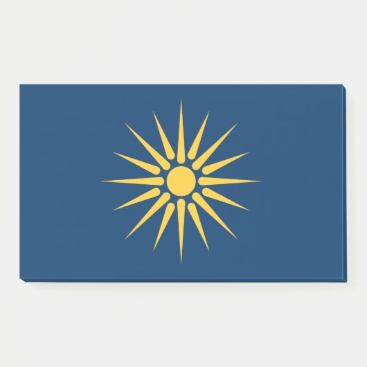 Notes with flag of Macedonia, Greece Post-it Klebezettel (Vorderseite)
