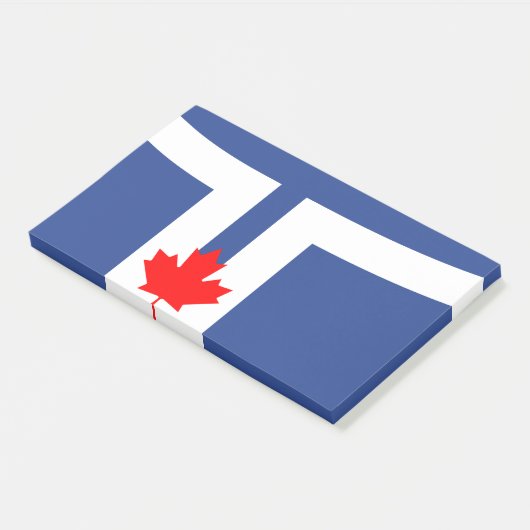 Notes with flag of Toronto, Canada Post-it Klebezettel (angewinkelt)