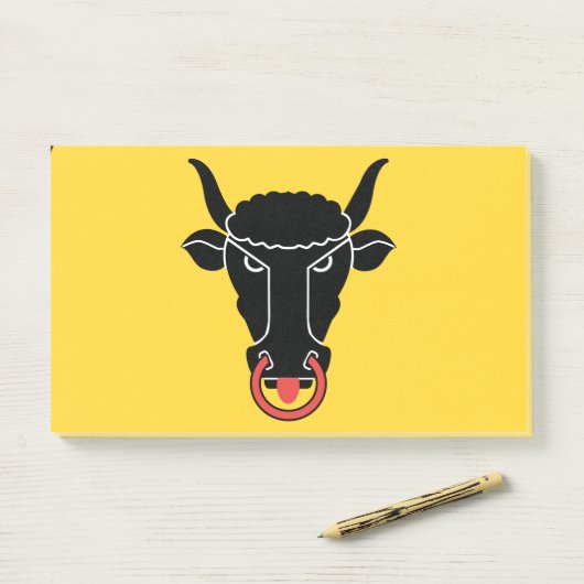 Notes with flag of Uri, Switzerland Post-it Klebezettel (Auf Schreibtisch)