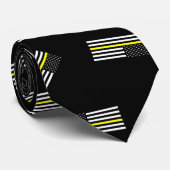 Notfahrdienstleiter-Flaggen-Muster Krawatte (Gerollt)