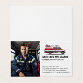 Notfahrzeug | Paramediker Visitenkarten (Außenseite Aufgefaltet)