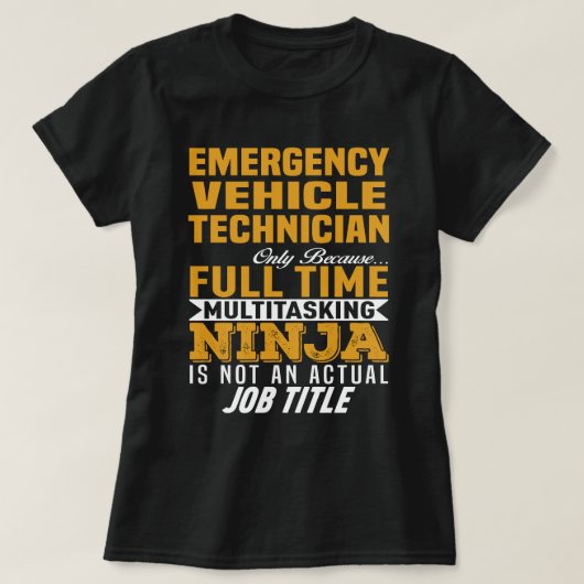 Notfahrzeug-Techniker T-Shirt (Design vorne)