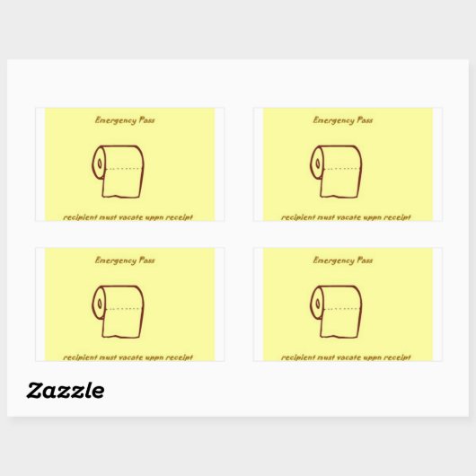 Notfall-Badpass-Geschenk Rechteckiger Aufkleber (Blatt)