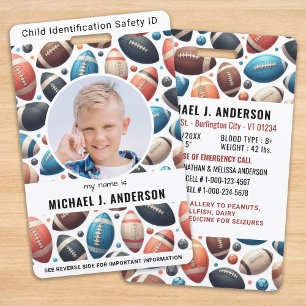 Notfall-Foto-ID für Kinder Jungen Kinder-Identifiz Ausweis