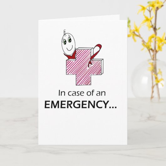 NOTFALL KARTE (Gelbe Blume)