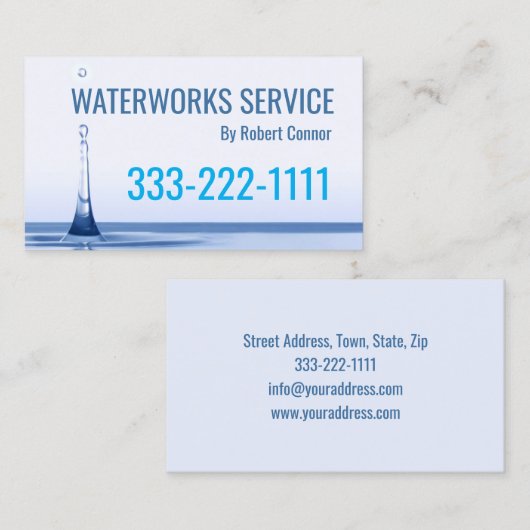 Notfall-Klempner-Service Visitenkarte (Vorne/Hinten)