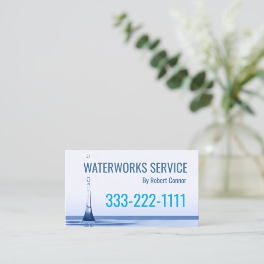 Notfall-Klempner-Service Visitenkarte (Stehend Vorderseite)