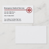 Notfall medizinisch visitenkarte (Vorne/Hinten)