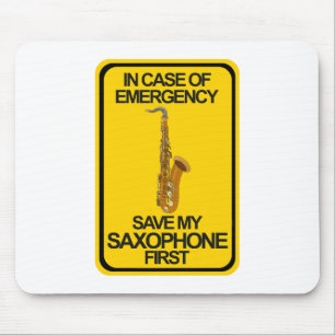Notfall Rettet Mein Saxophon Zuerst Mousepad