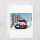 Notfall-Rettungsdienst in der Stadtumgebung Einladung (Vorderseite)