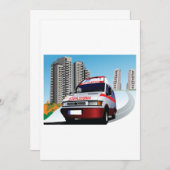 Notfall-Rettungsdienst in der Stadtumgebung Einladung (Vorne/Hinten)