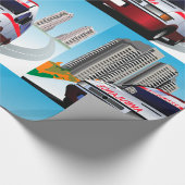 Notfall-Rettungsdienst in der Stadtumgebung Geschenkpapier