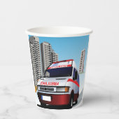 Notfall-Rettungsdienst in der Stadtumgebung Pappbecher (Vorderseite)