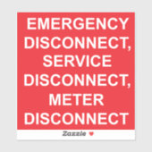 Notfall-, Service-, Meter-Trennzeichen Aufkleber (Blatt)