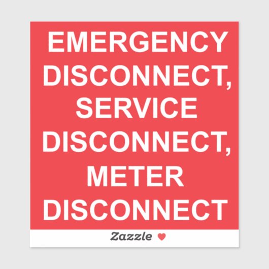 Notfall-, Service-, Meter-Trennzeichen Aufkleber (Blatt)