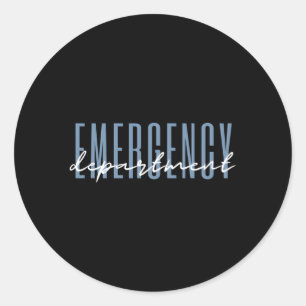 Notfall-Stillstand Krankenpflege im Notbereich Runder Aufkleber