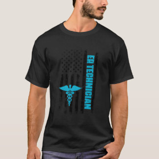 Notfall-Techniker Notaufnahme Amerikanische Flagge T-Shirt