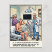 Notfallabenteuer Cartoon Postkarte (Vorderseite)