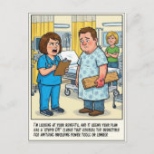 Notfallabenteuer Cartoon Postkarte (Vorderseite)