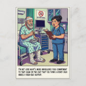 Notfallabenteuer Cartoon Postkarte (Vorderseite)