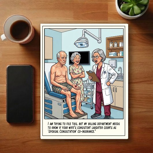 Notfallabenteuer Cartoon Postkarte