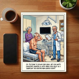 Notfallabenteuer Cartoon Postkarte