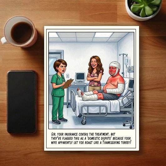 Notfallabenteuer Cartoon Postkarte