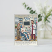 Notfallabenteuer Cartoon Postkarte (Stehend Vorderseite)